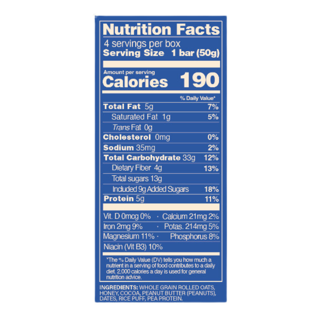 Mood Food RECOVER Chocolate Peanut Butter Bar Real Food PH