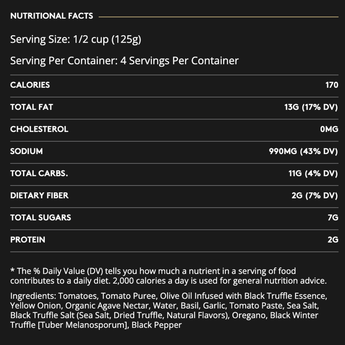 Truff Black Truffle Pomodoro Real Food PH