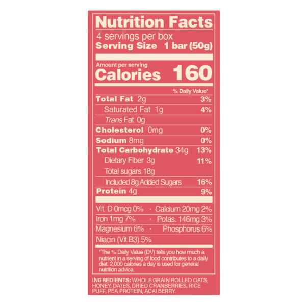 Mood Food  – DETOX Cranberry with Acai Bar