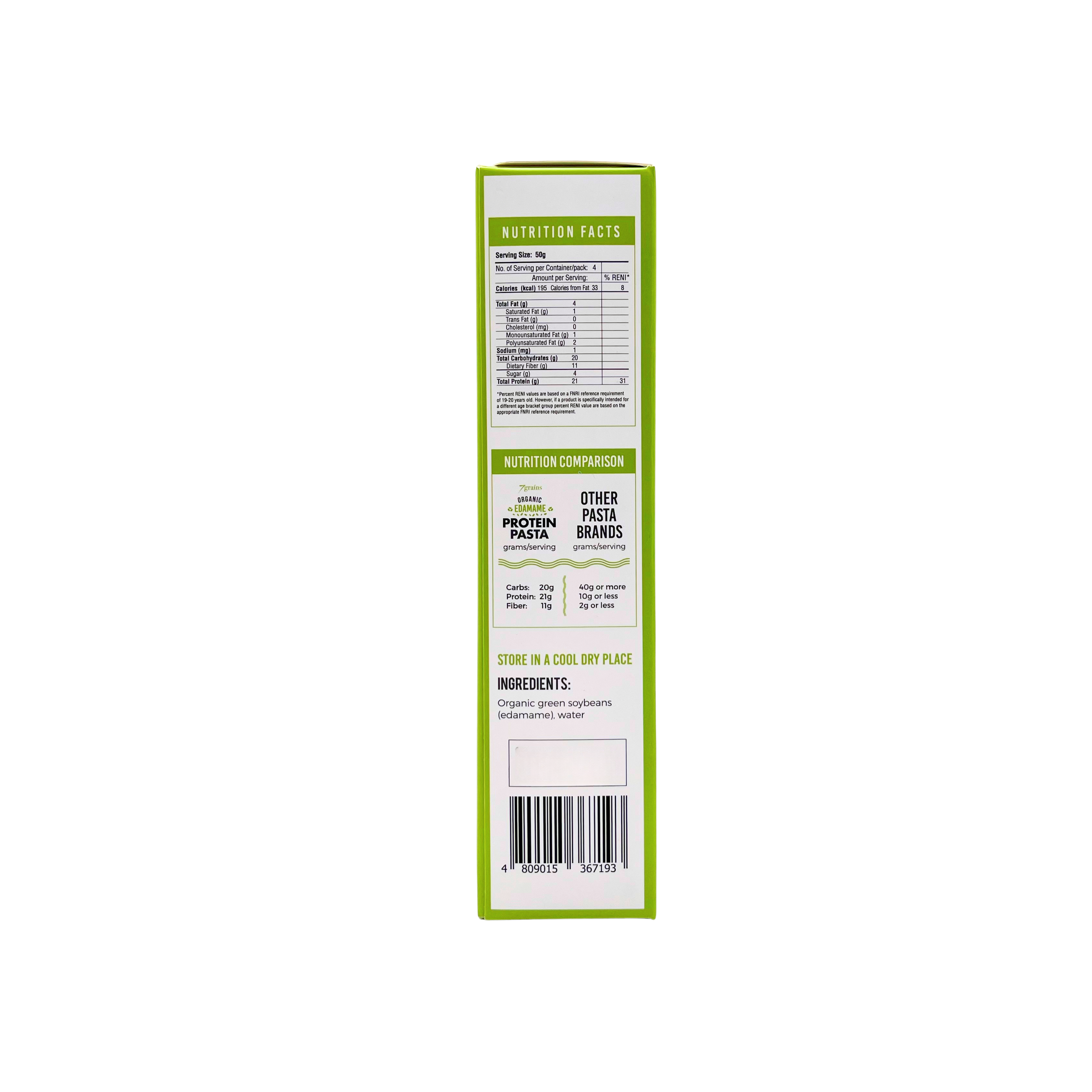 7Grains – Organic Edamame Protein Pasta