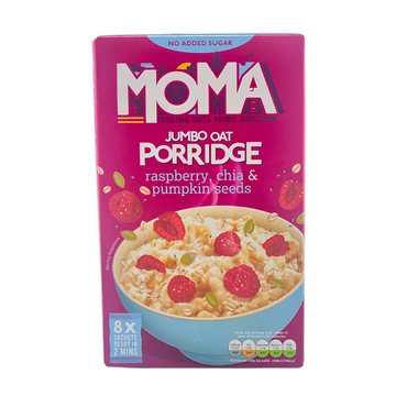 MOMA – Raspberry, Chia, and Pumpkin Seeds Porridge