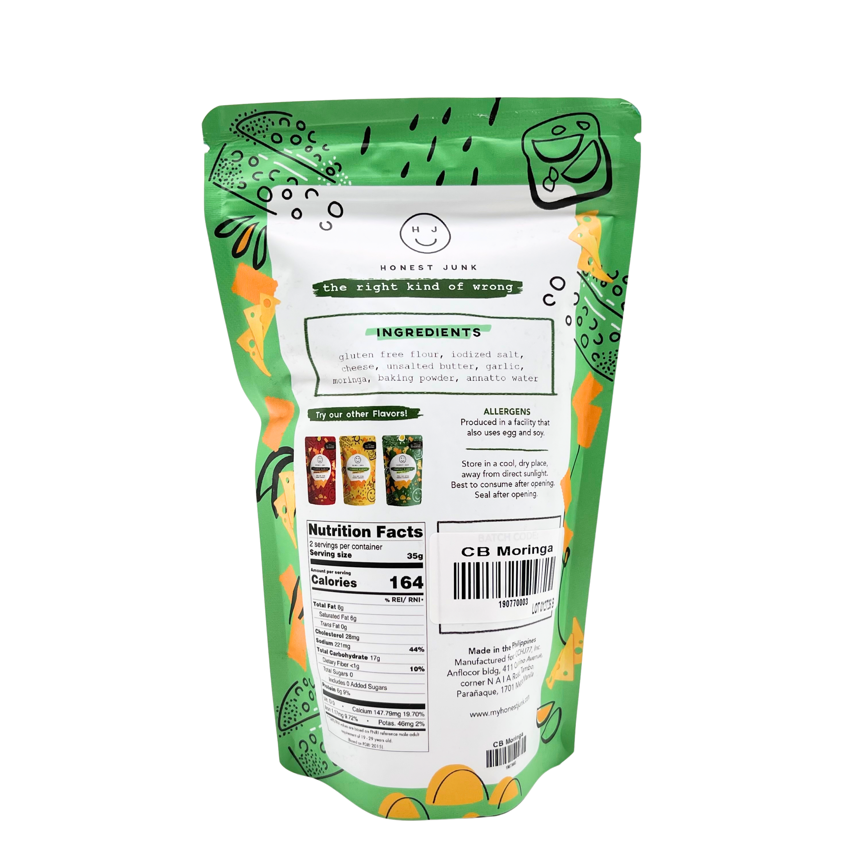 Honest Junk – Moringa Cheese Barks