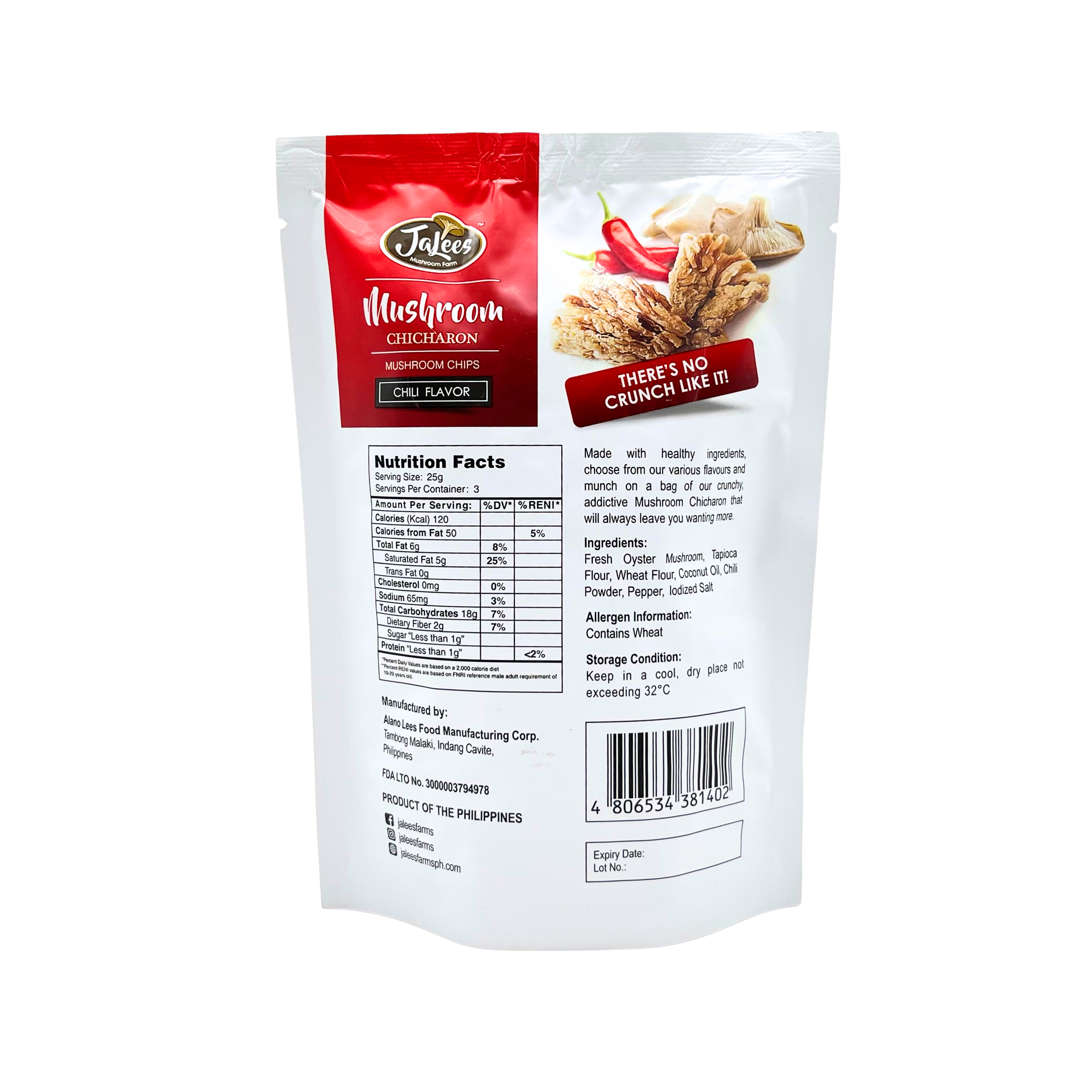 Jalees – Mushroom Chili Chicharon
