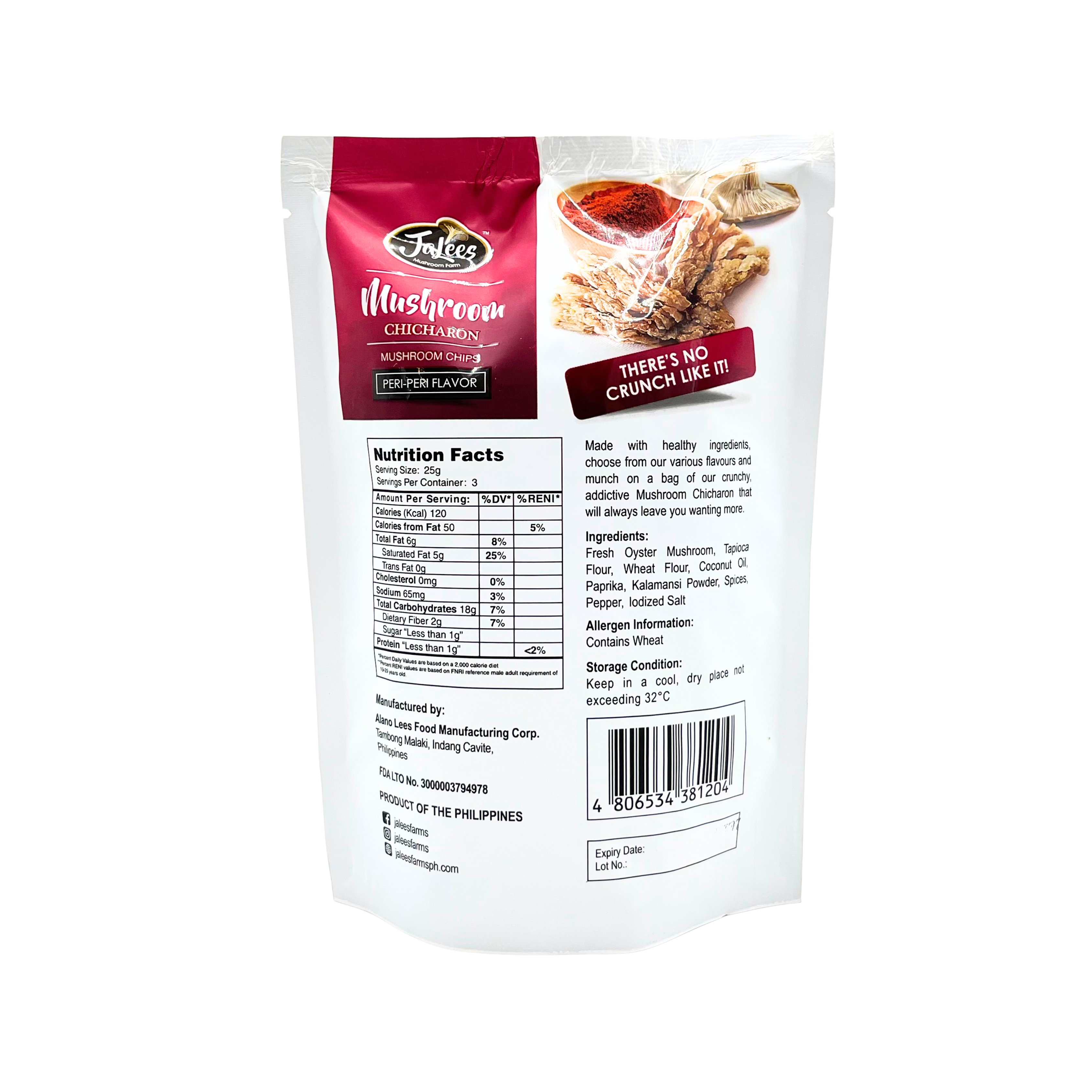 JaLees – Mushroom Peri-Peri Chicharon