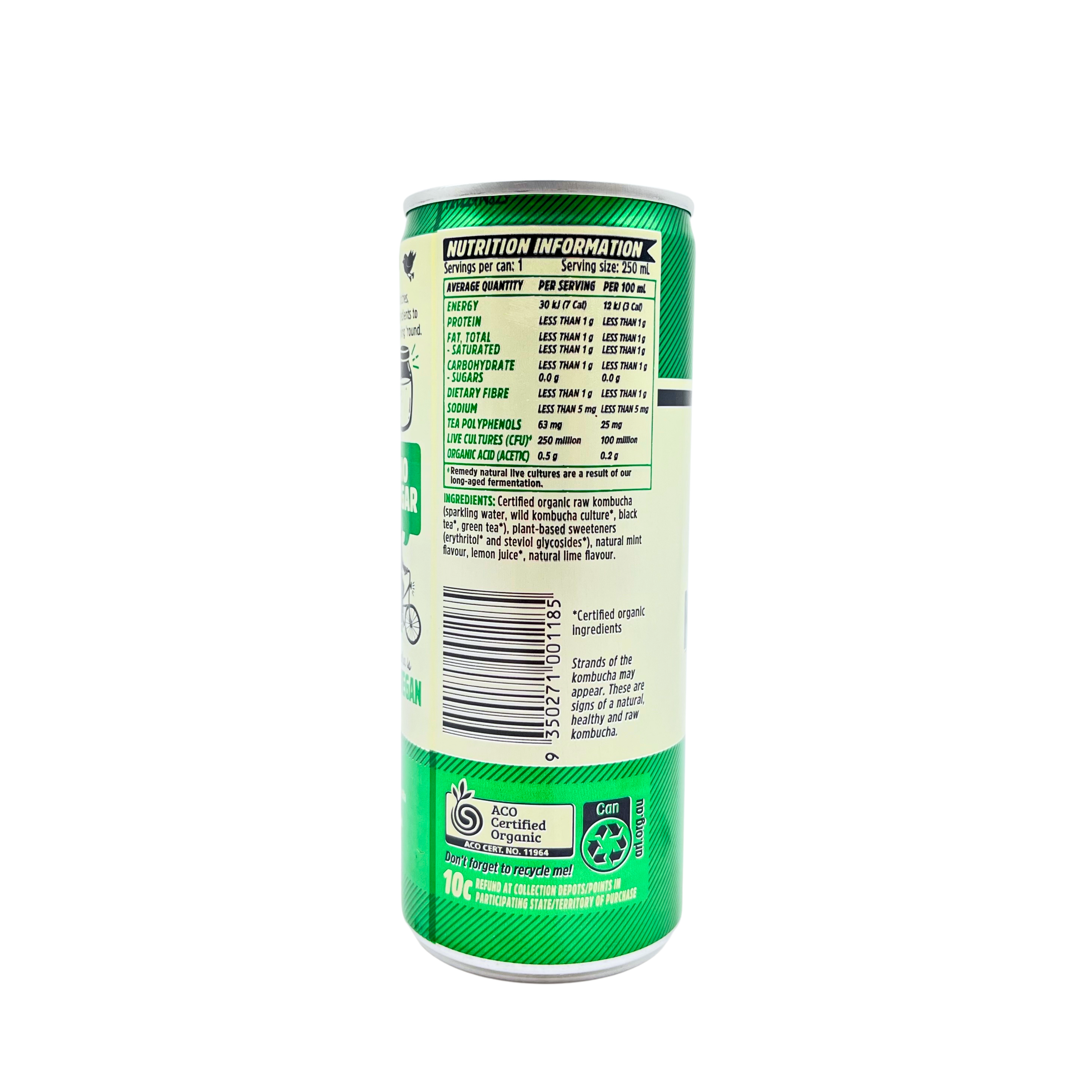 Remedy – Lemon, Lime & Mint Kombucha
