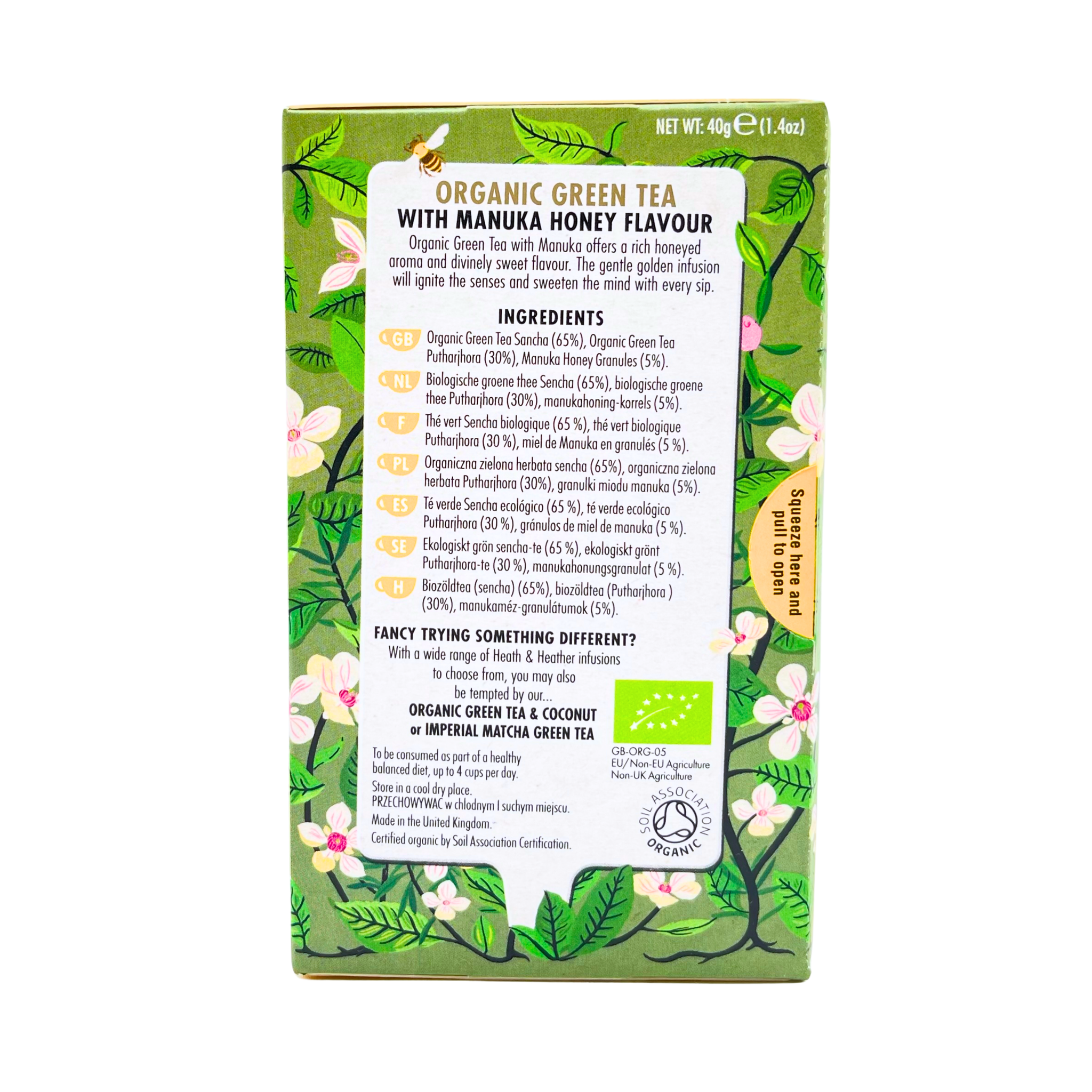 Heath & Heather - Organic Green Tea with Manuka Honey | Real Food PH