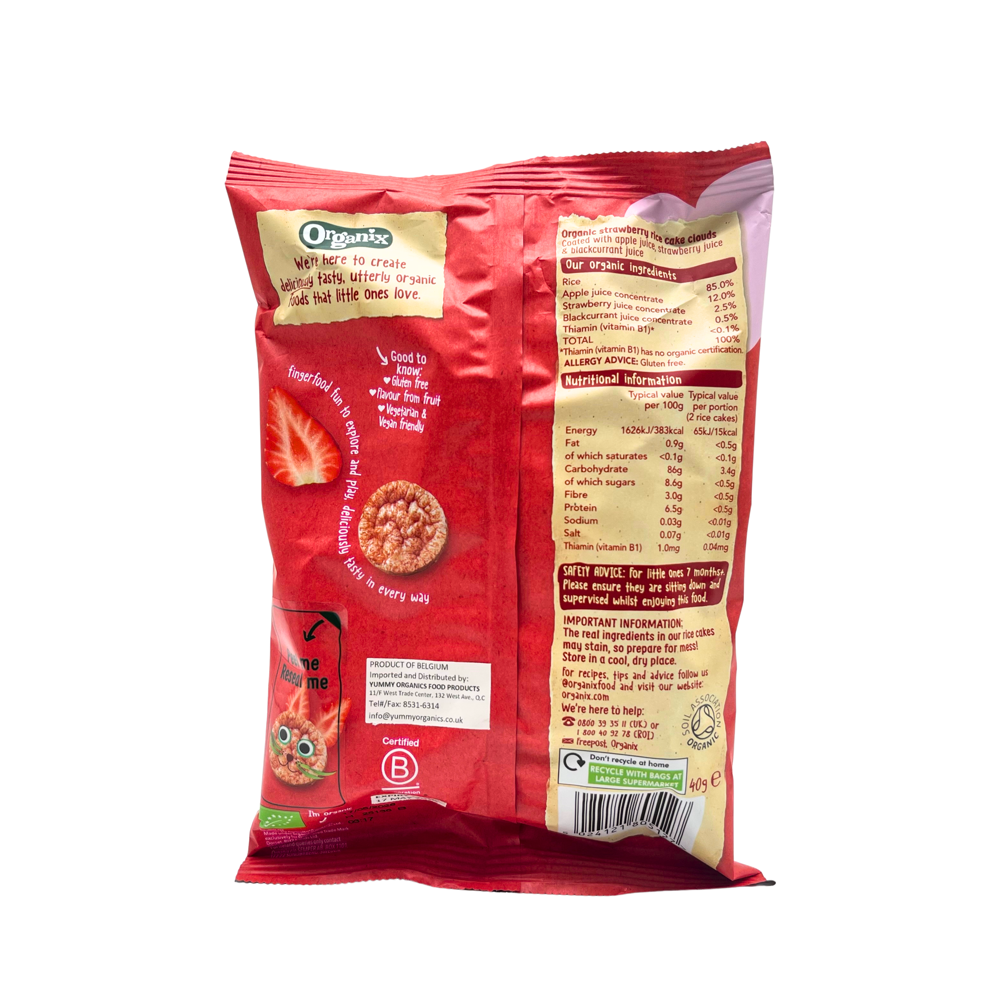 Organix – Organic Strawberry Rice Cakes