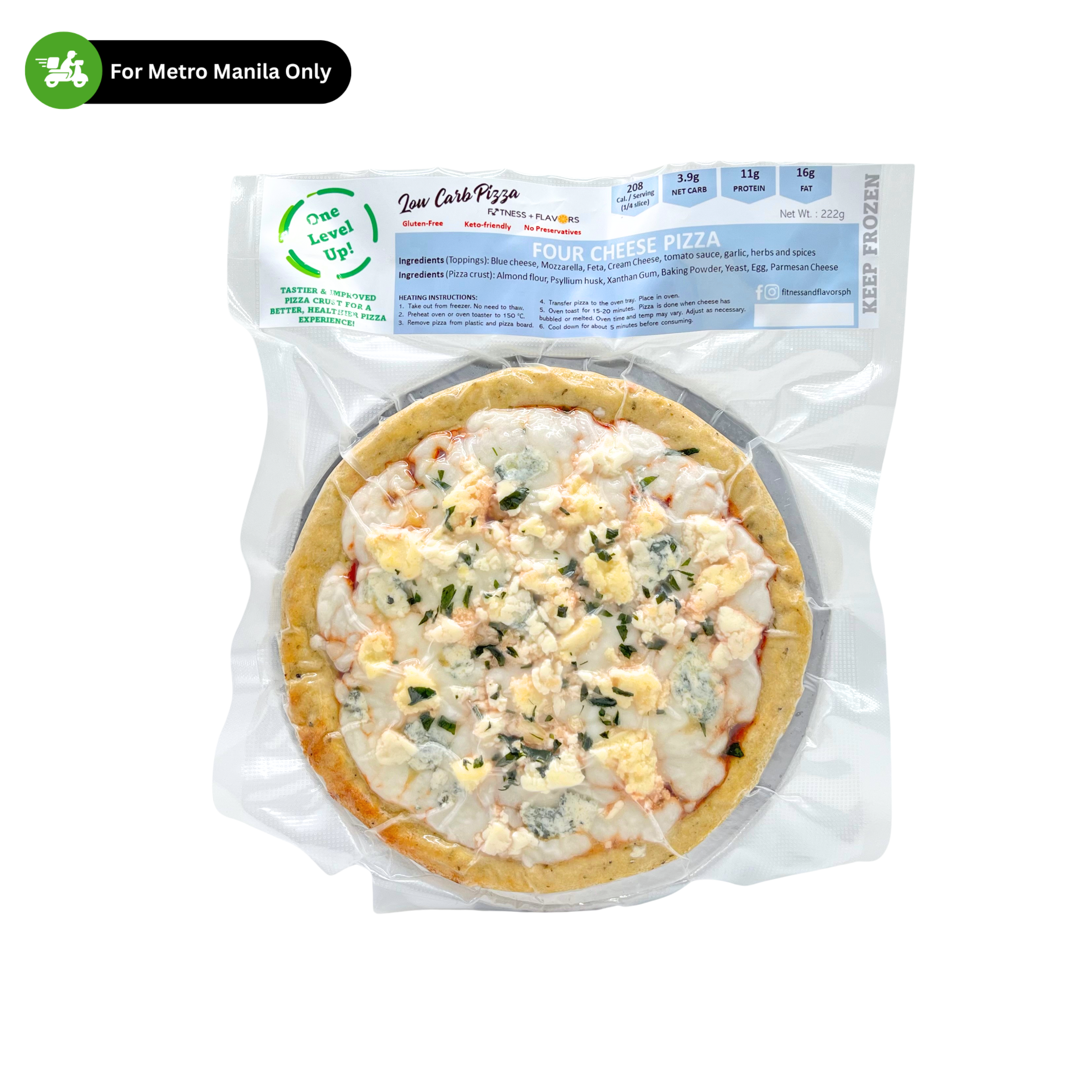 Low Carb Pizza - Four Cheese Pizza