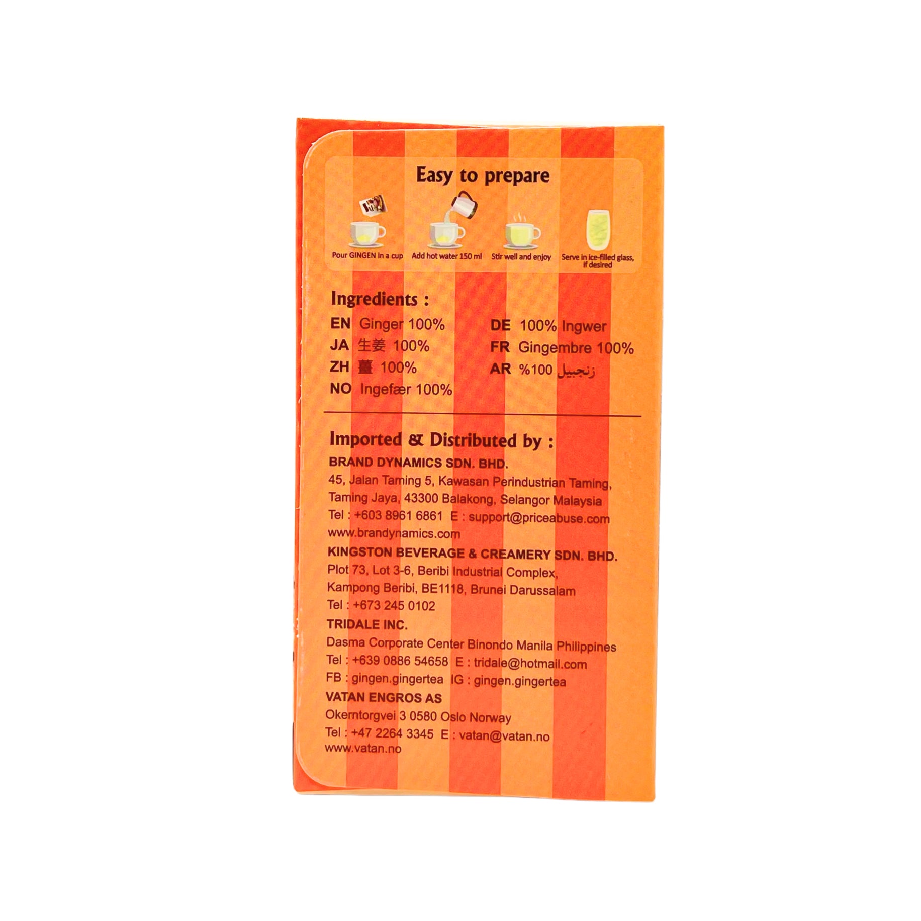 Gingen - Instant 100% Ginger Tea