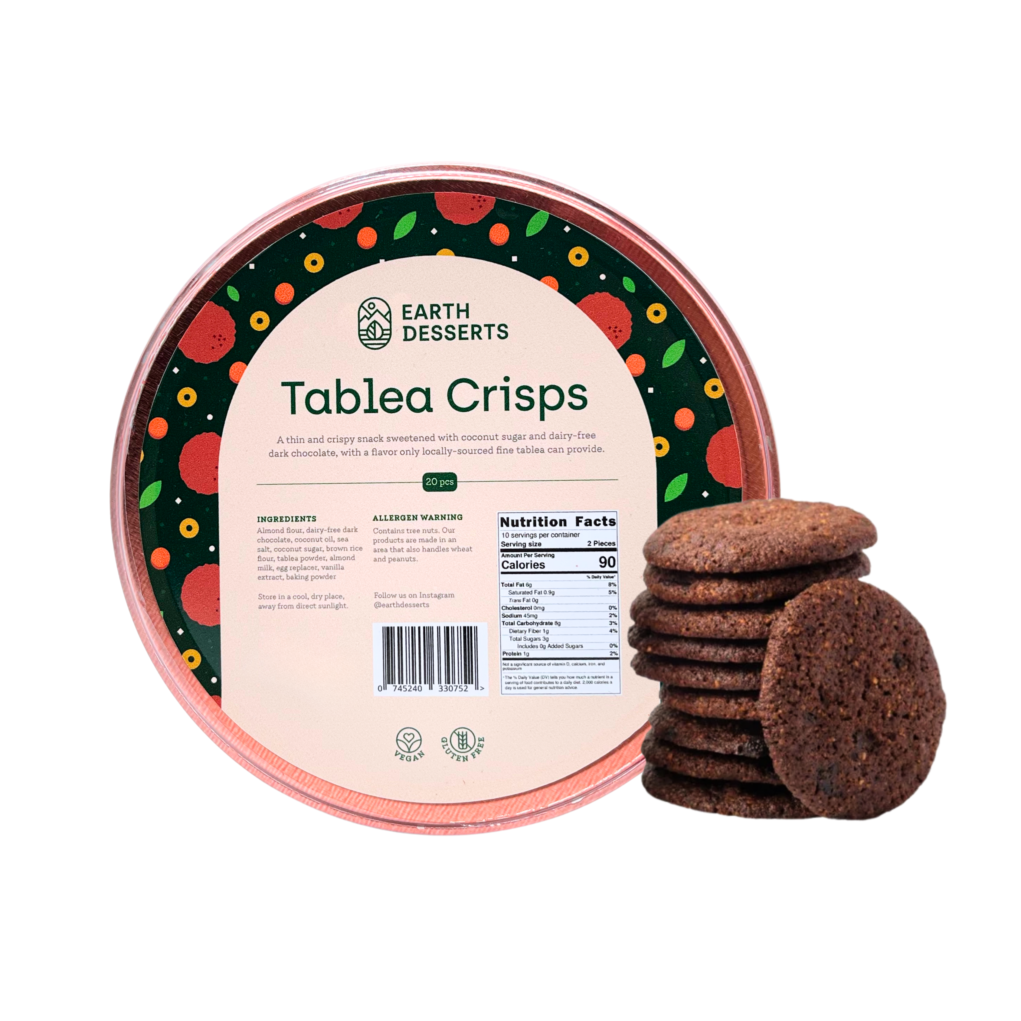 Earth Desserts — Tablea Crisps