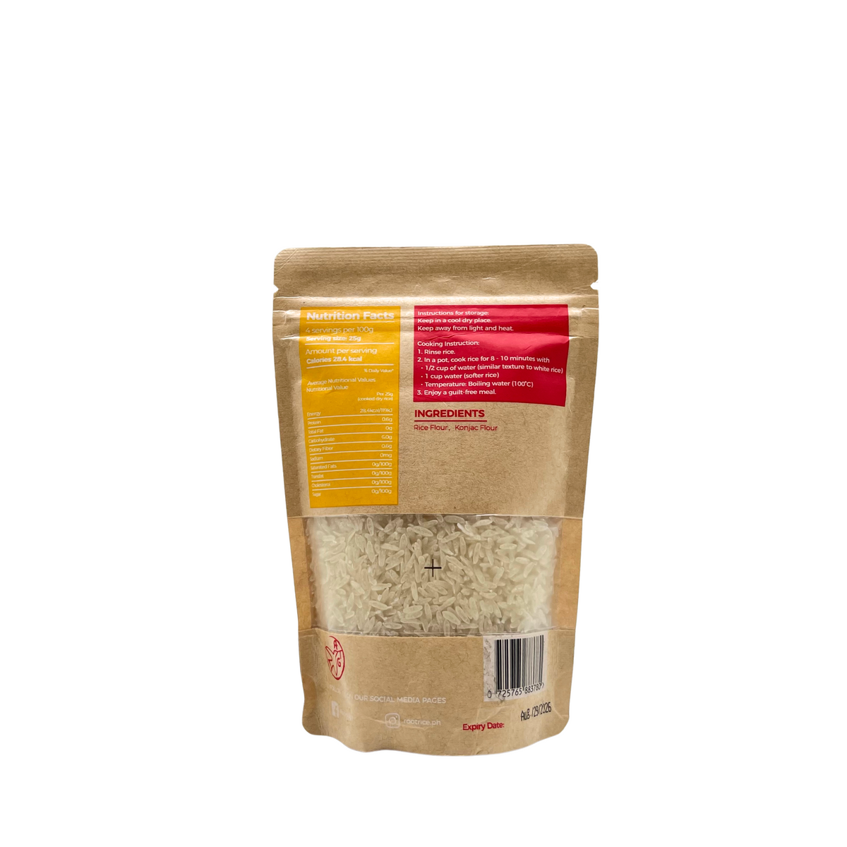 Root Rice - Shirataki Konjac 100g | Real Food PH