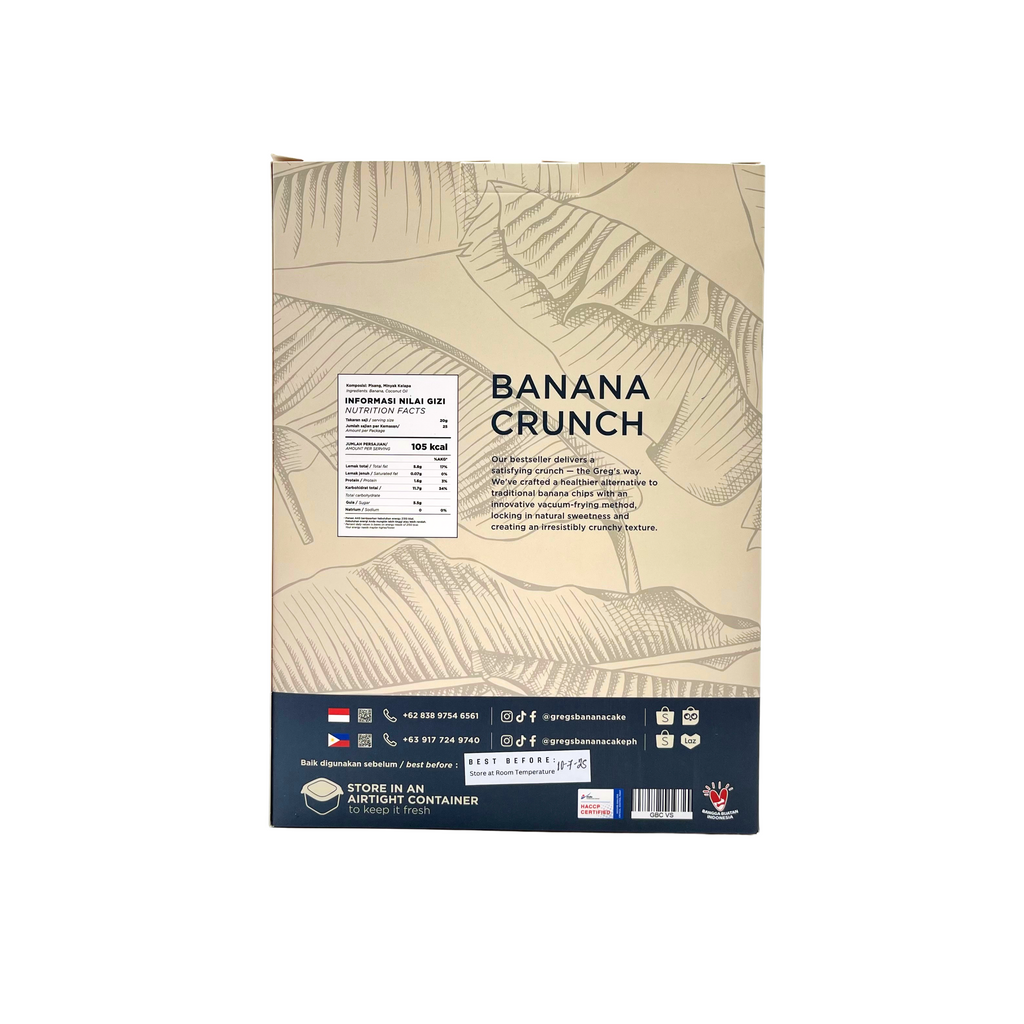 Greg's – Banana Crunch No Sugar Added