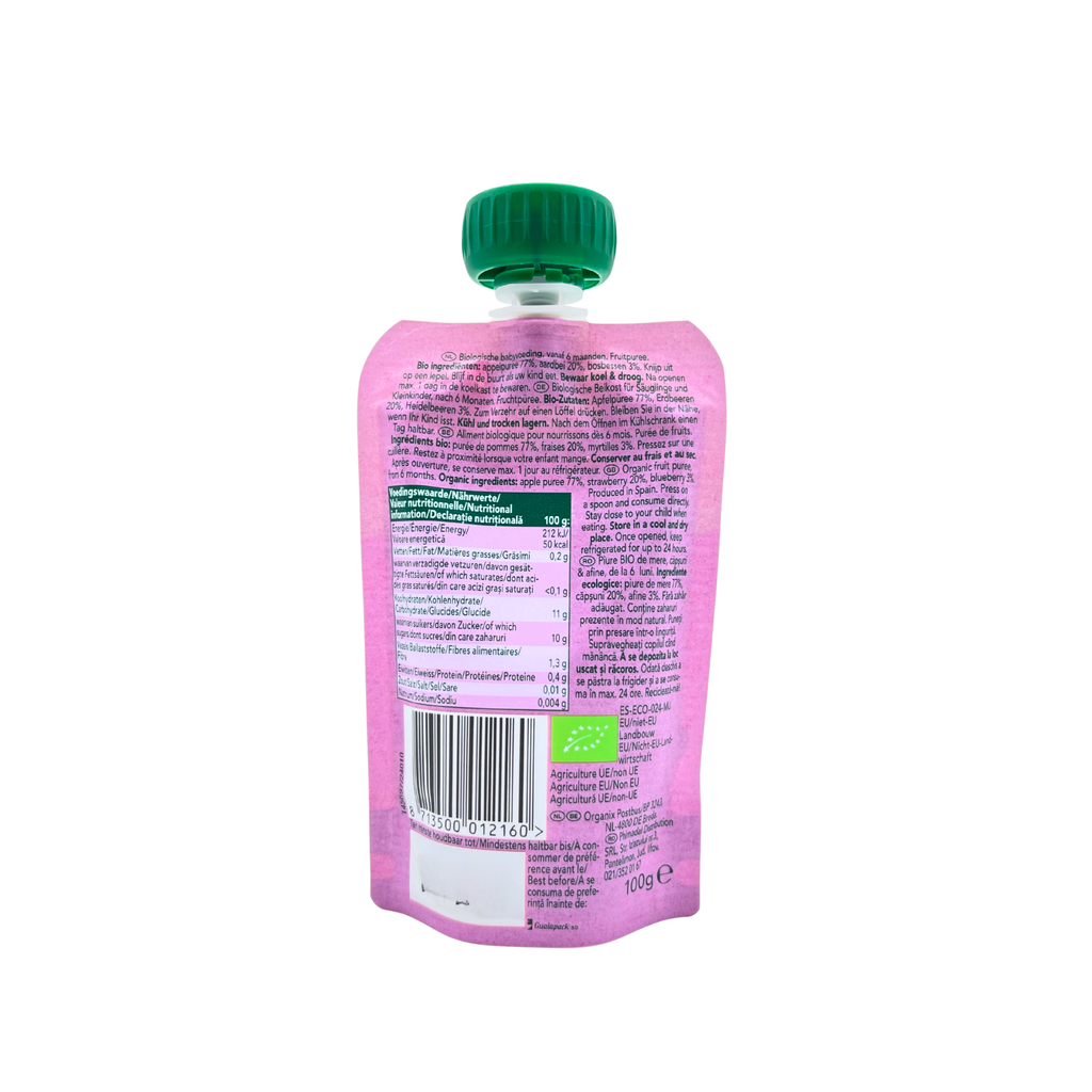 Organix – Apple, Strawberyy & Bluerberry Fruit Purée Pouch
