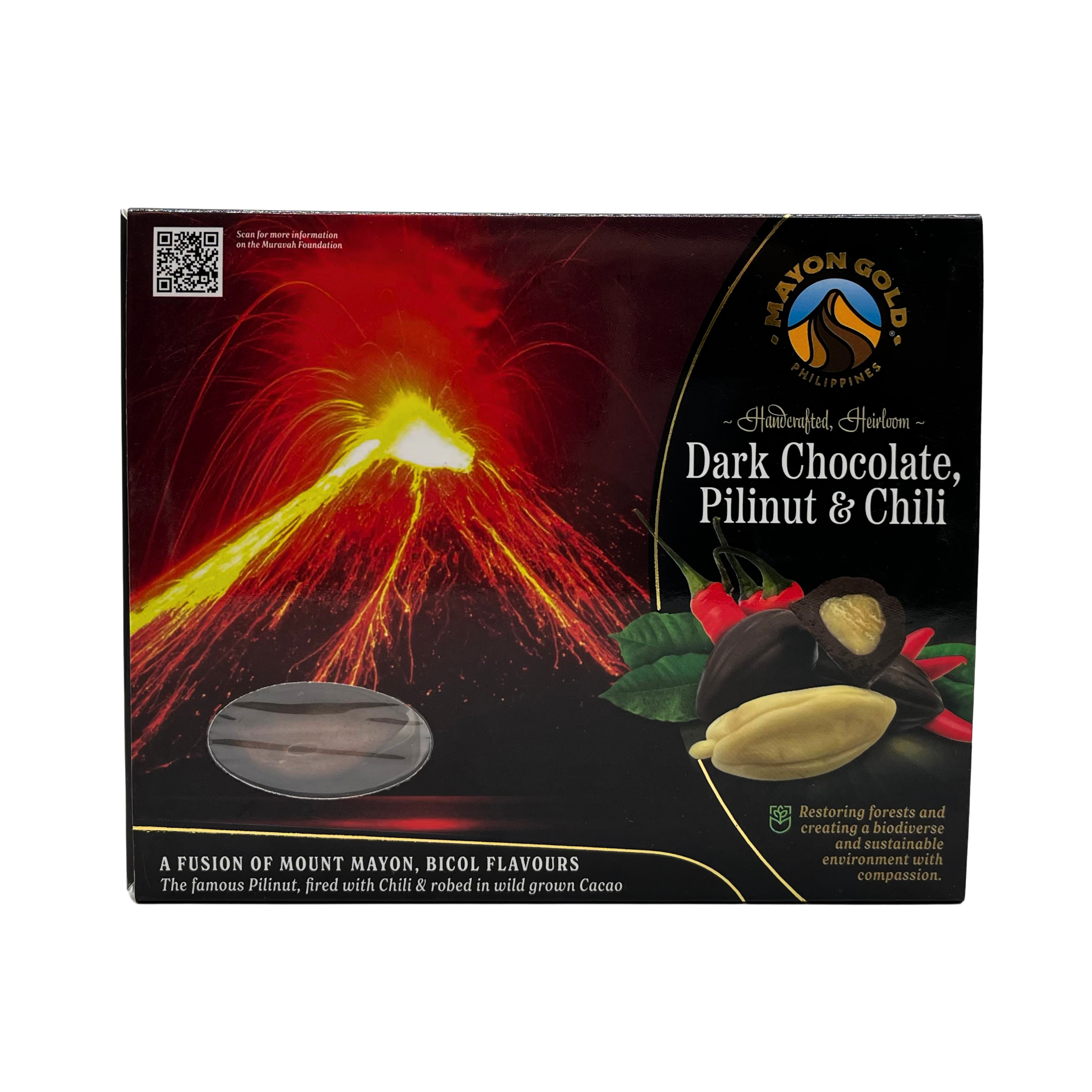 Mayon Gold – Dark Chocolate, Pilinut, & Chili