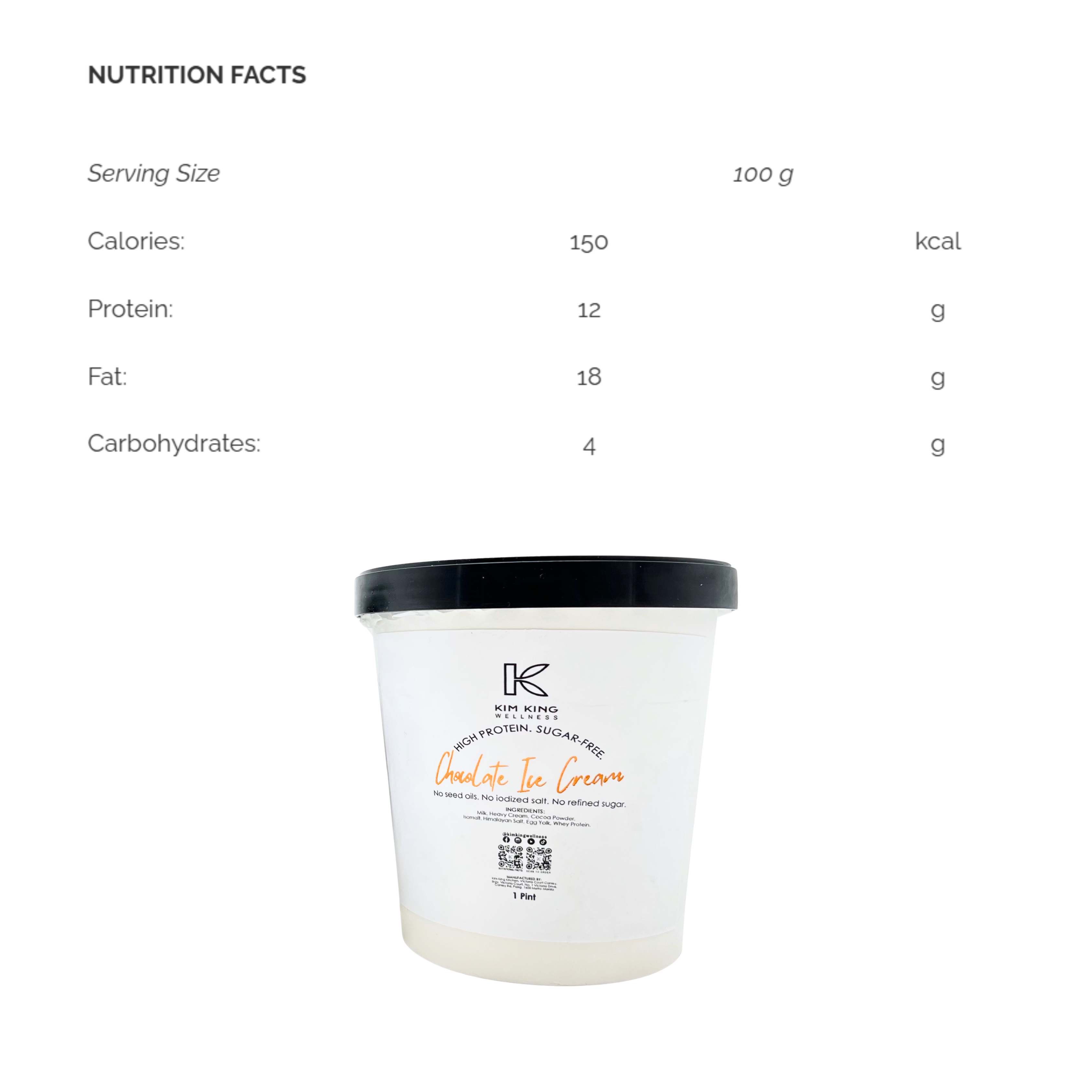 Kim King - Chocolate High Protein & Sugar-Free Ice Cream
