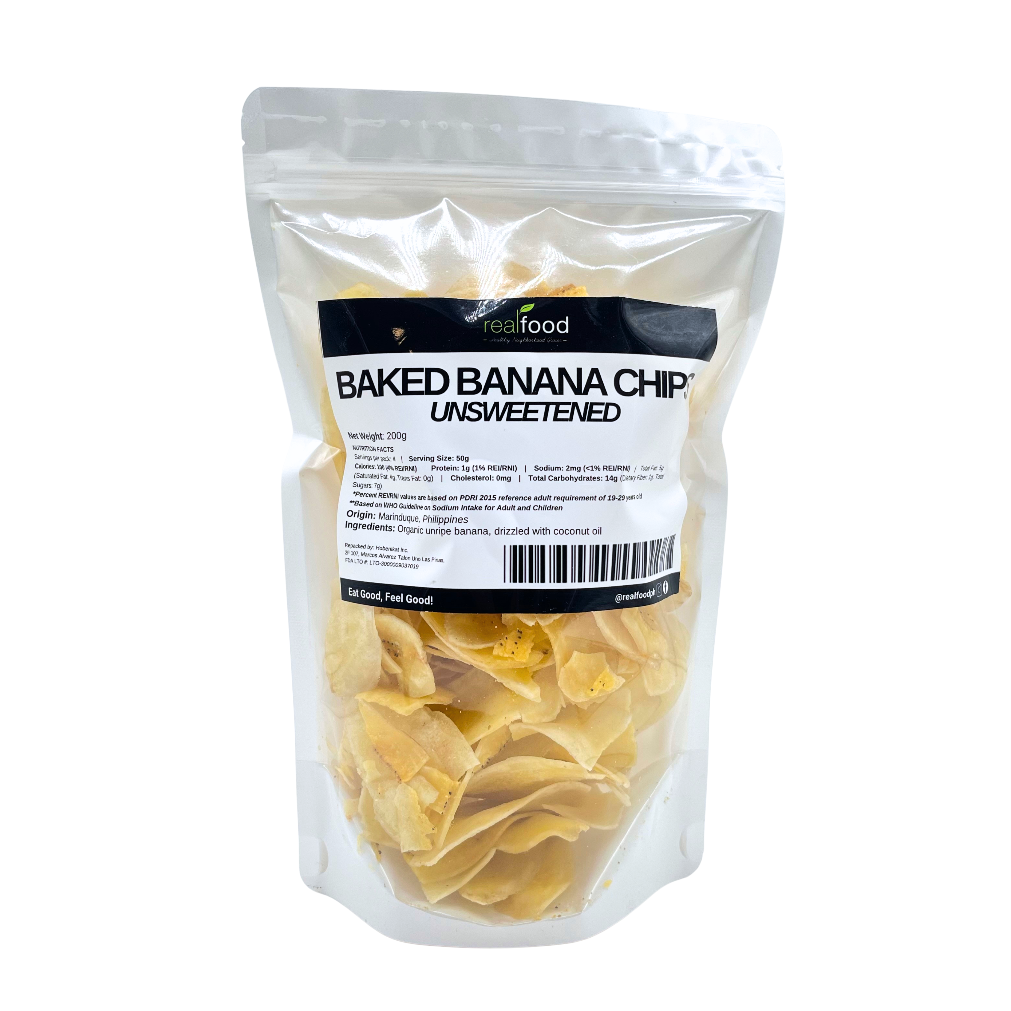 Real Food - Unsweetened Baked Banana Chips