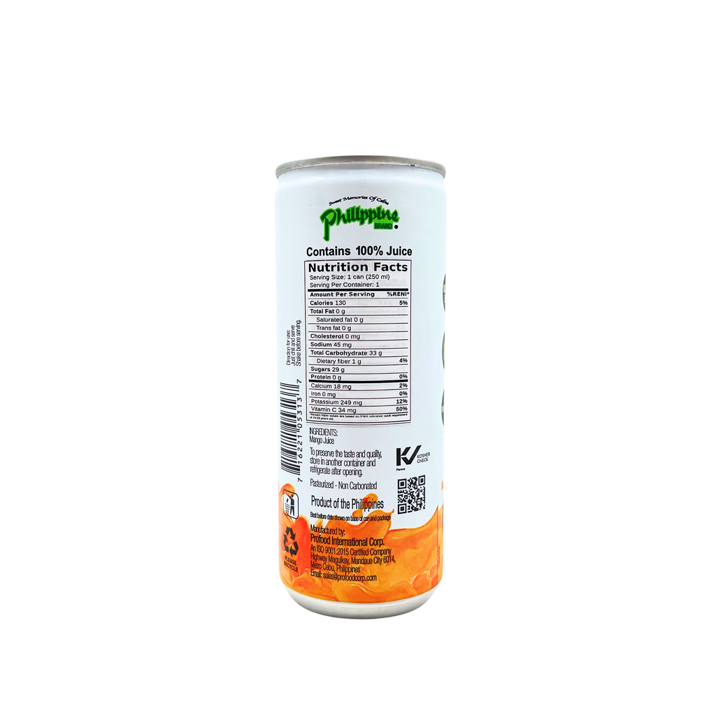 Philippine Brand - Mango Juice No Sugar Added