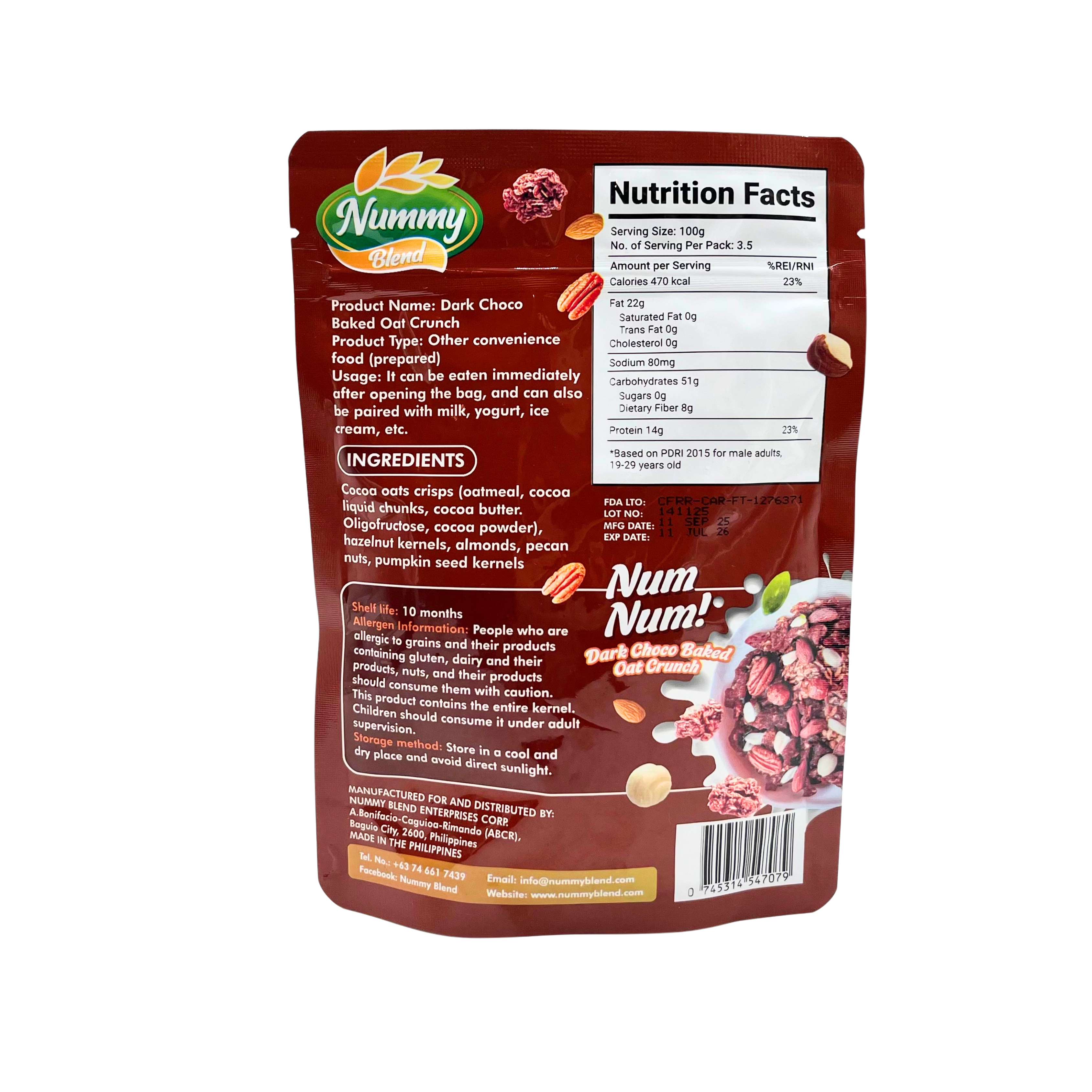 Nummy - Dark Choco Baked Oat Crunch