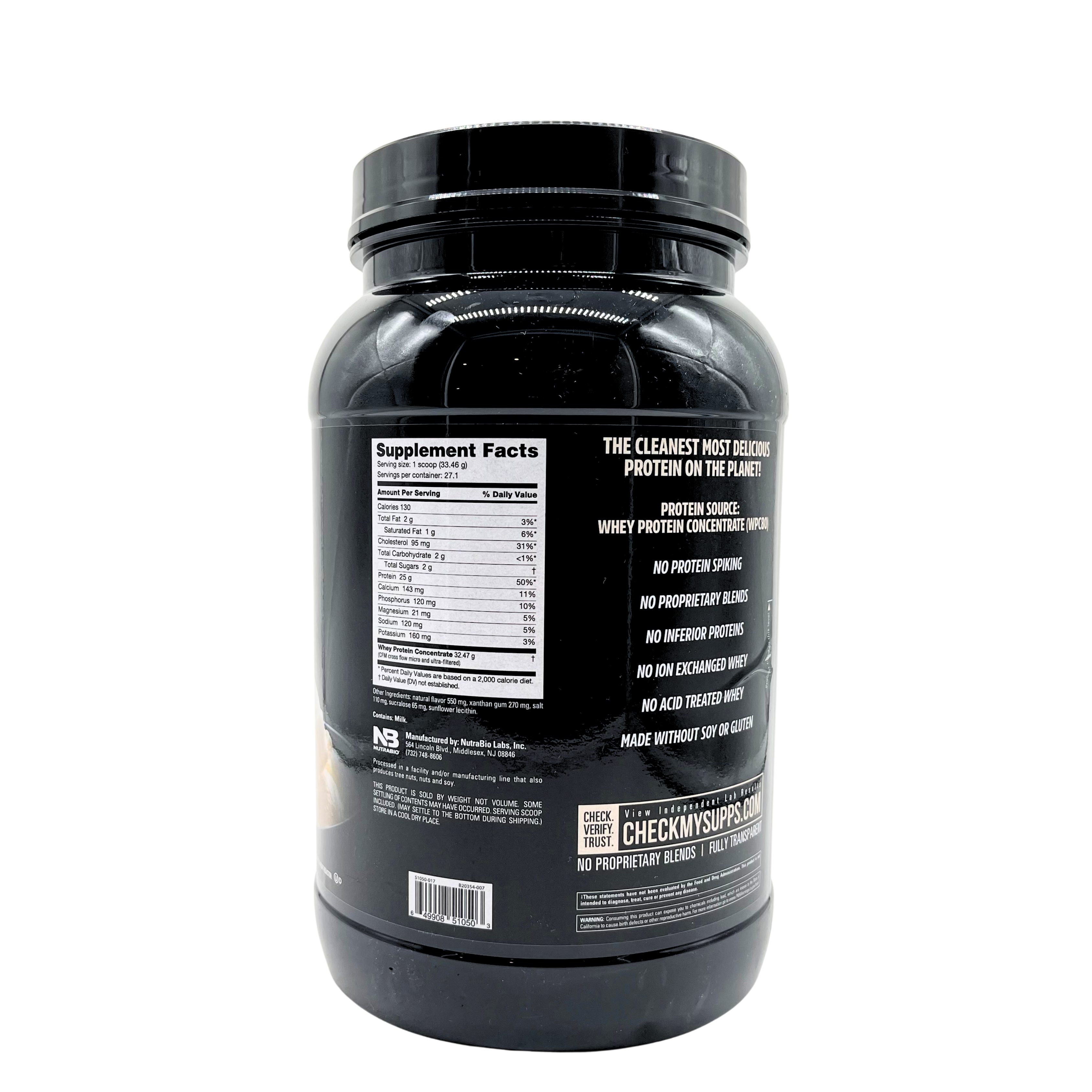 NutraBio - Vanilla Whey Protein