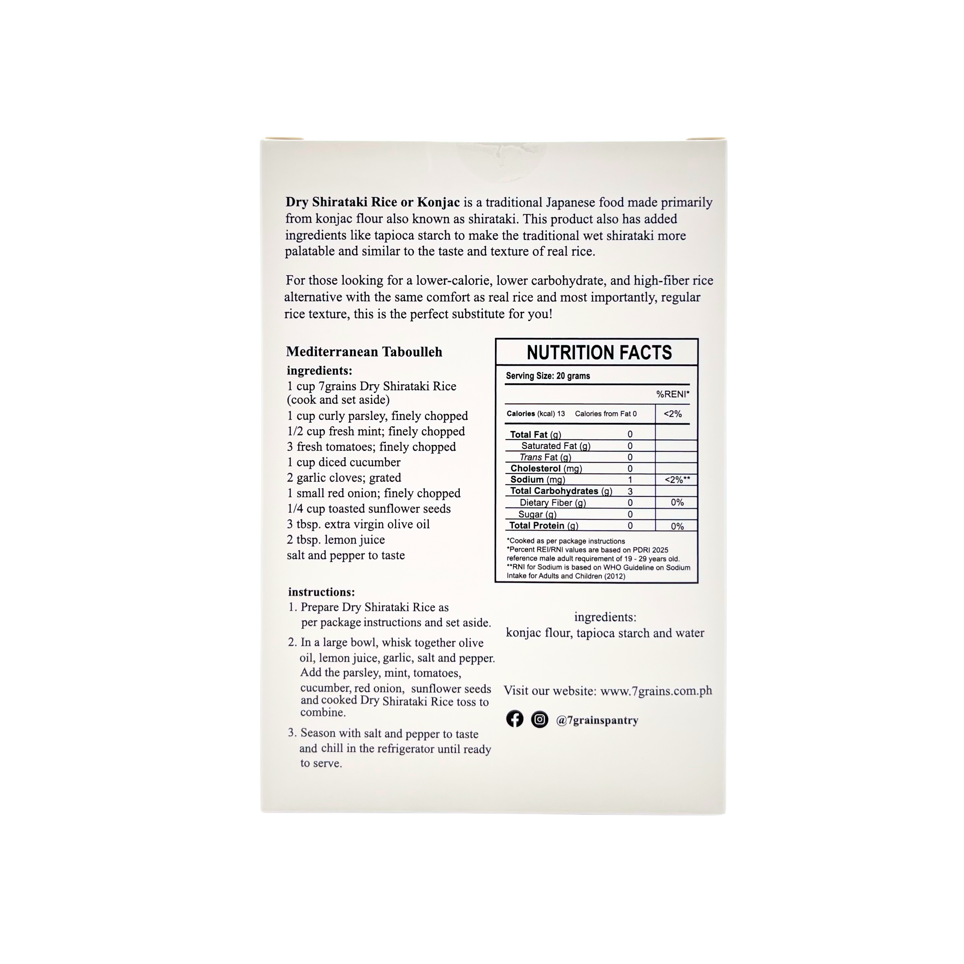 7Grains – Organic Dry Skinny Rice 500g