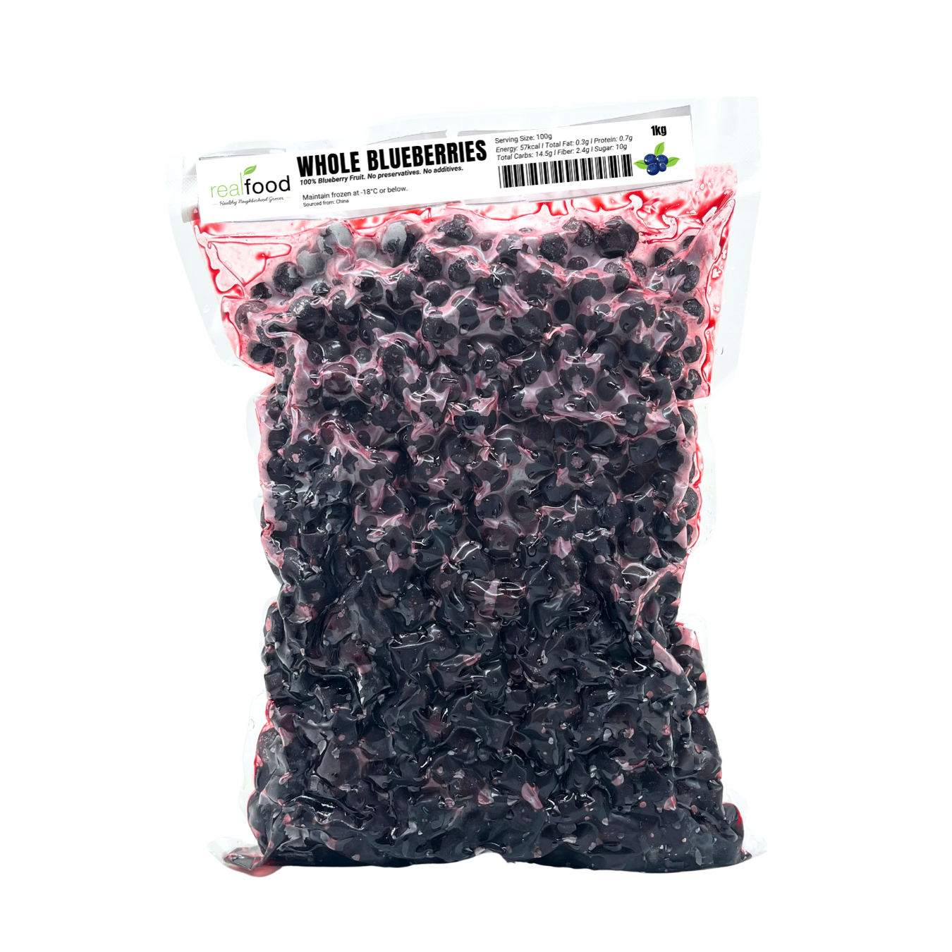 Real Food - Frozen Whole Blueberries