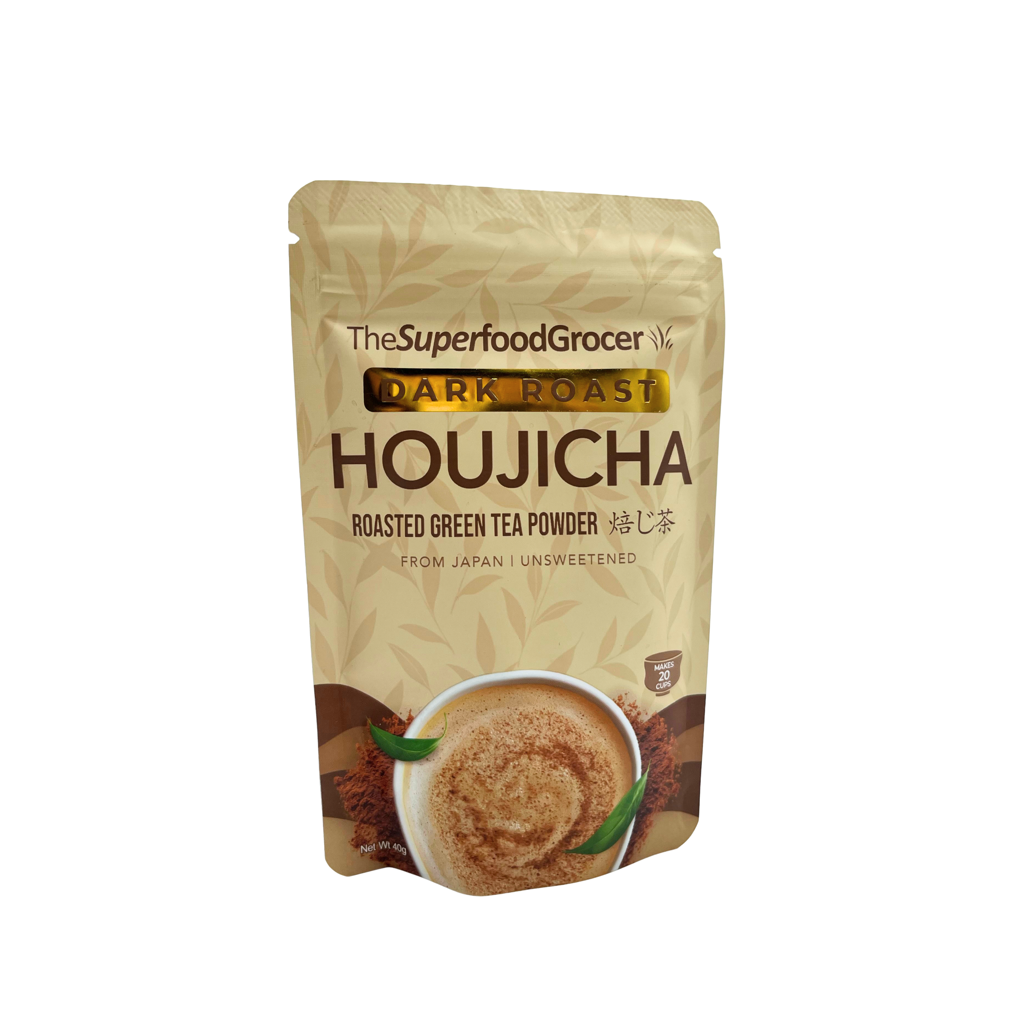 The Superfood Grocer - Dark Roast Houjicha Roasted Green Tea Powder