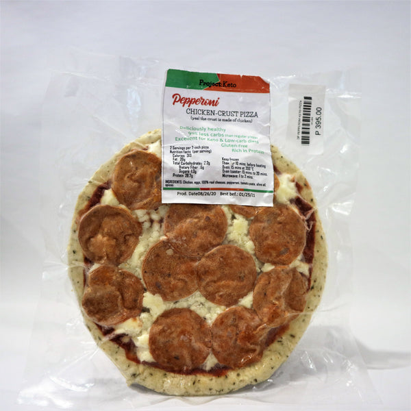 Project:Keto – Pepperoni Chicken-Crust Pizza