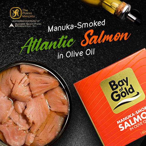 Bay of Gold – Manuka Smoked Atlantic Salmon in Olive Oil