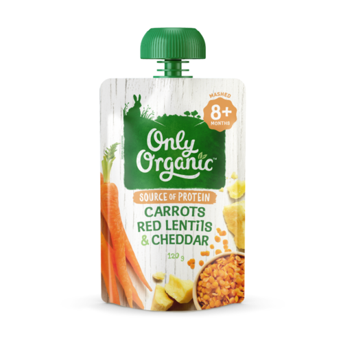 Only Organic — Carrots Red Lentils & Cheddar (8 mos+)