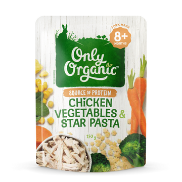 Only Organic — Chicken Vegetables & Star Pasta (8 mos+)