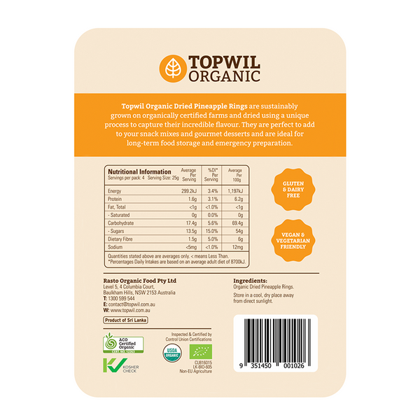 TopwiL – Dried Organic Pineapple Rings