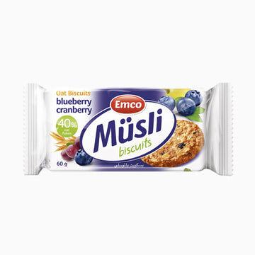Emco — Musli Blueberry-Cranberry Oat Biscuit