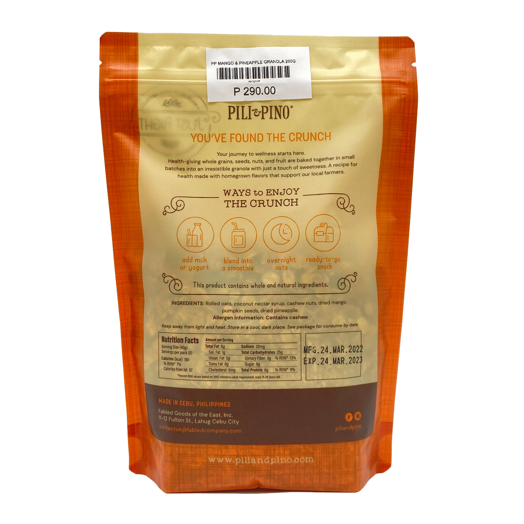 Pili & Pino – Mango & Pineapple Granola