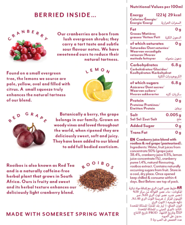 The Berry Company — Cranberry Juice, No Added Sugar