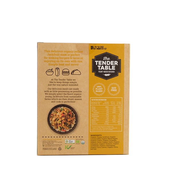 The Tender Table – Organic Yellow Jackfruit Meat