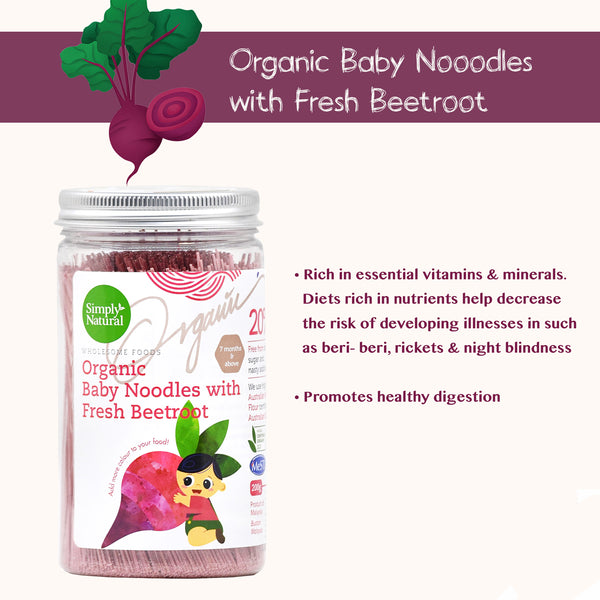 Simply Natural — Organic Baby Noodles with Fresh Beetroot