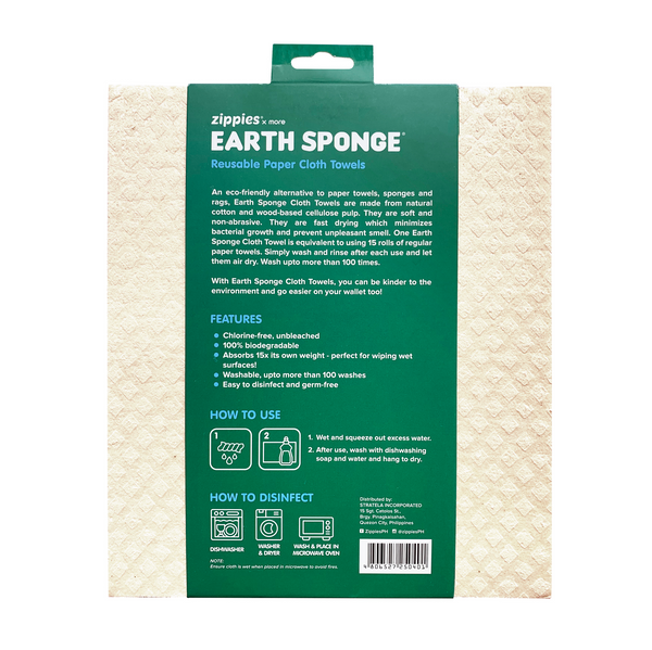 Zippies – Earth Sponge Reusable Paper Cloth Towels